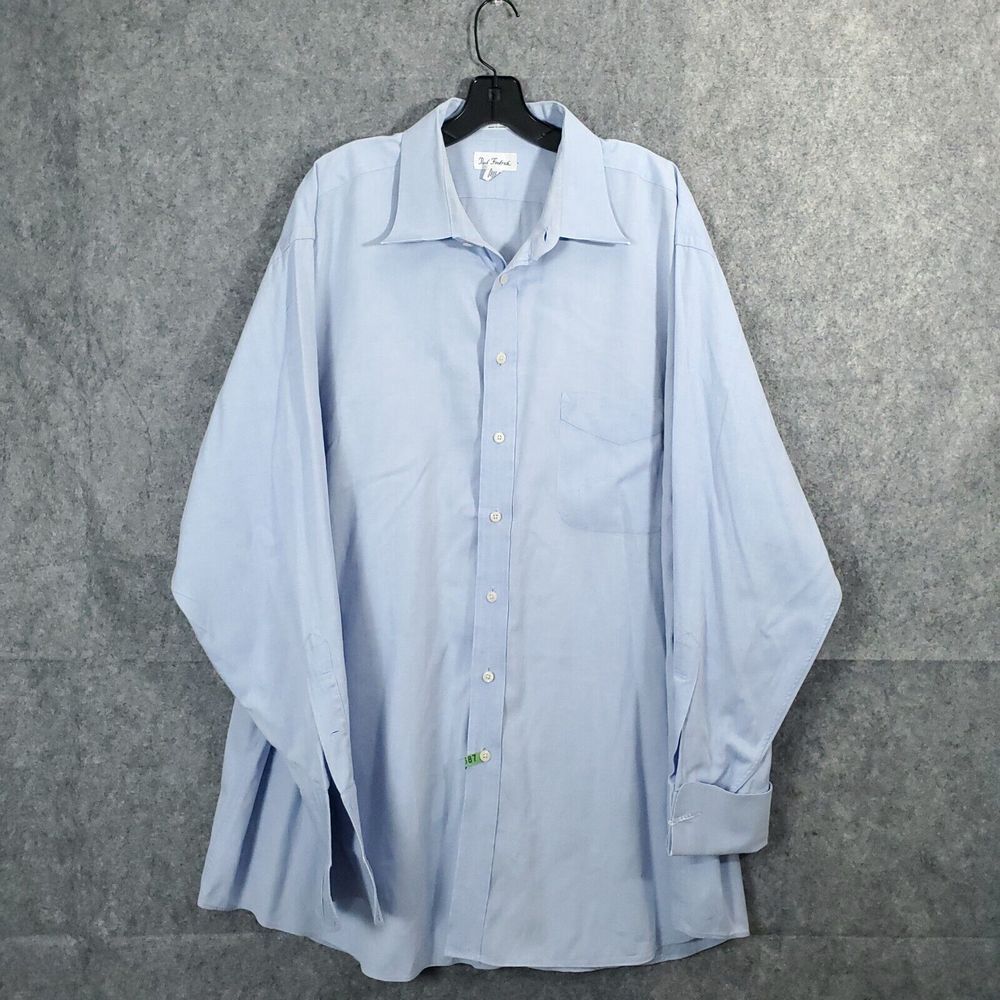Paul Frederick Dress Shirt Men's Size 19-36 80's Two Ply Cotton Pinpoint Oxford